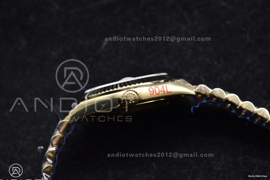 On 904L Dial YG Tungsten Bracelet Weighted White 40 Contemporary DayDate Steel Markers V A2836 GMF Stick 730 President 0901